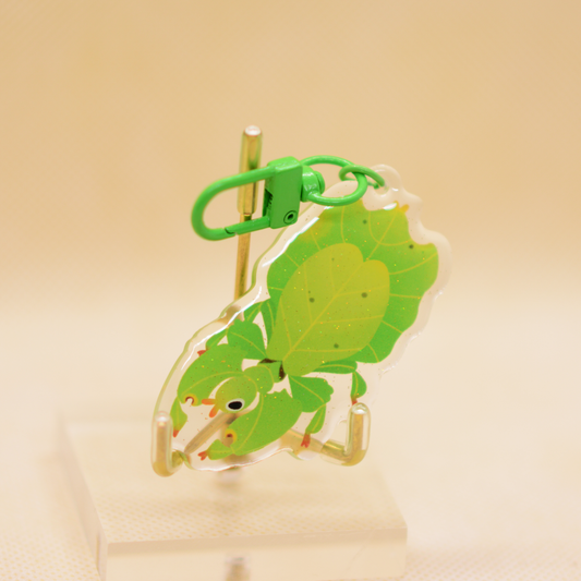 Acrylic key chain charm - Leaf insect