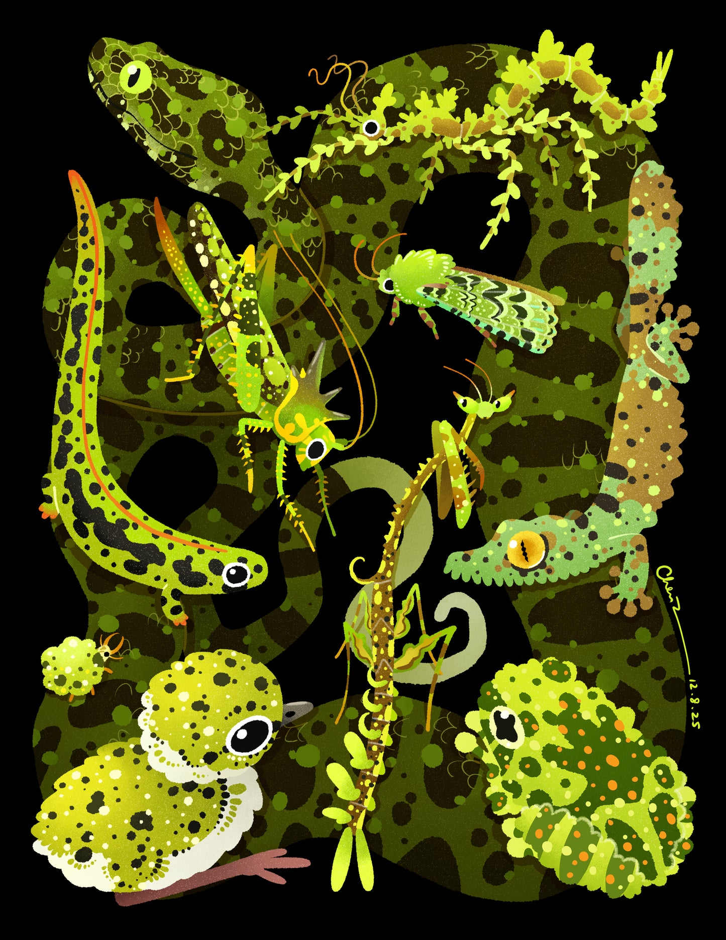 "Like a moss" print
