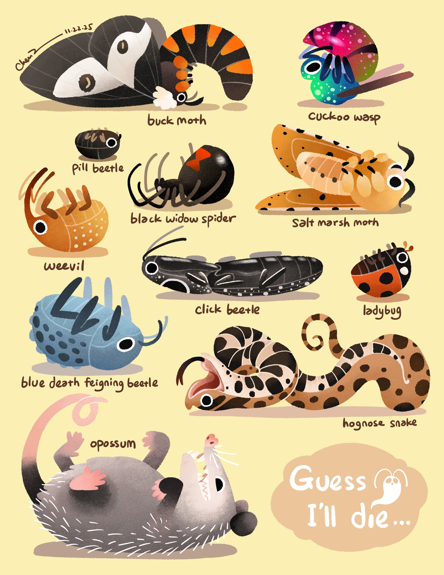 "Guess I'll die" print