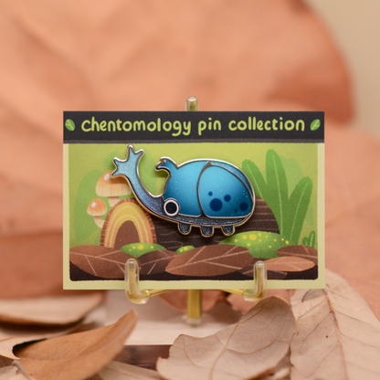 Rhino beetle enamel pin 1.5" - 2 variants