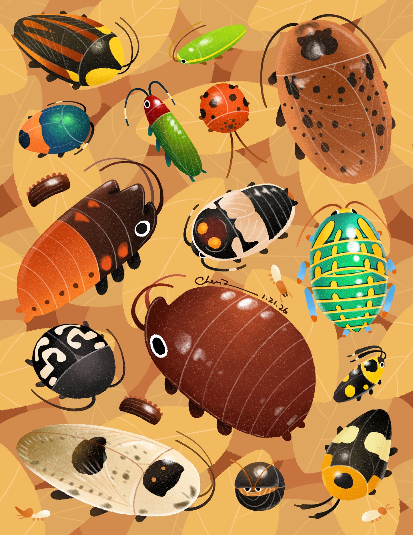"Cockroaches" print