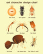 Ant character design print