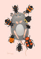 Carrion beetle print