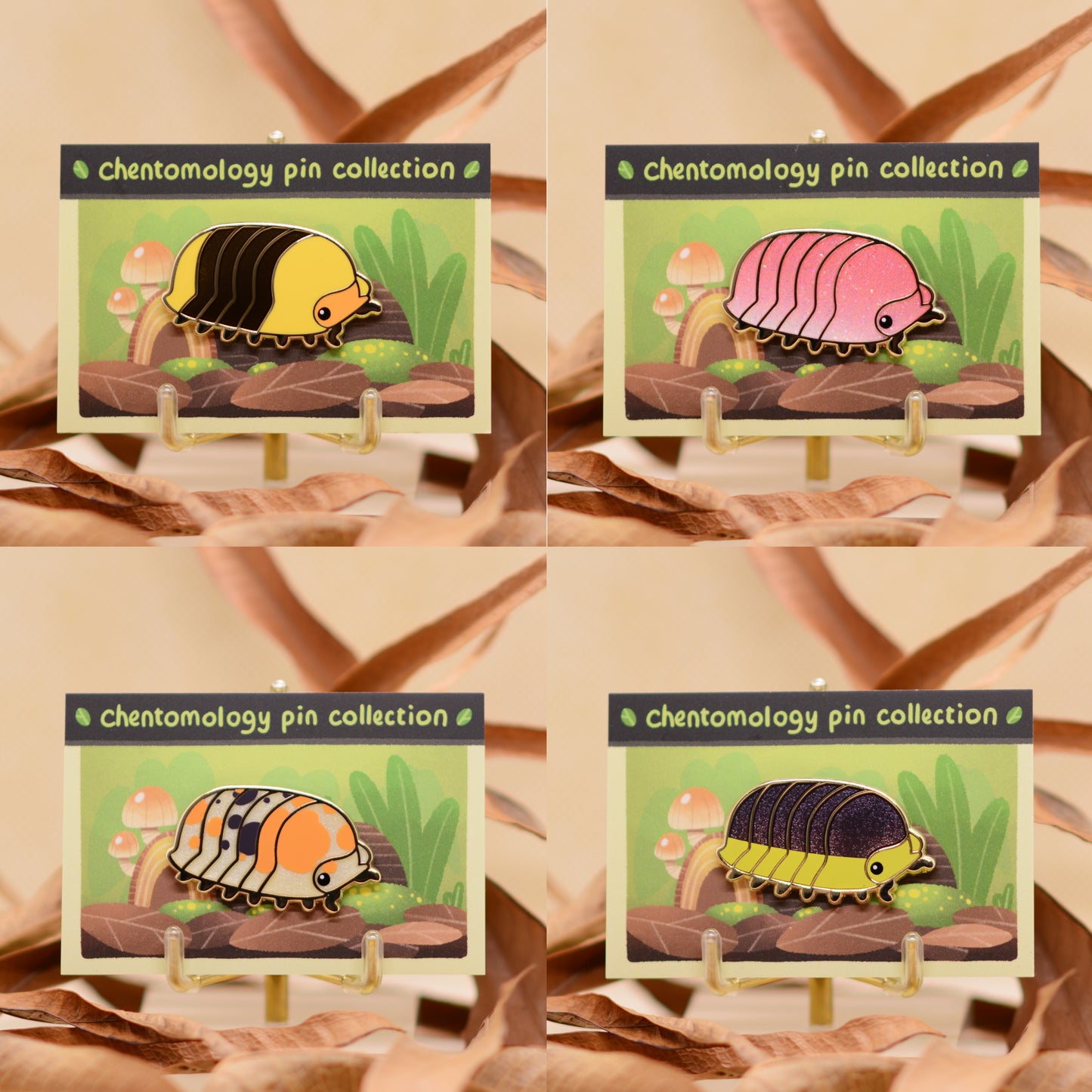 Cubaris isopod enamel pin 1.5" 4 variants