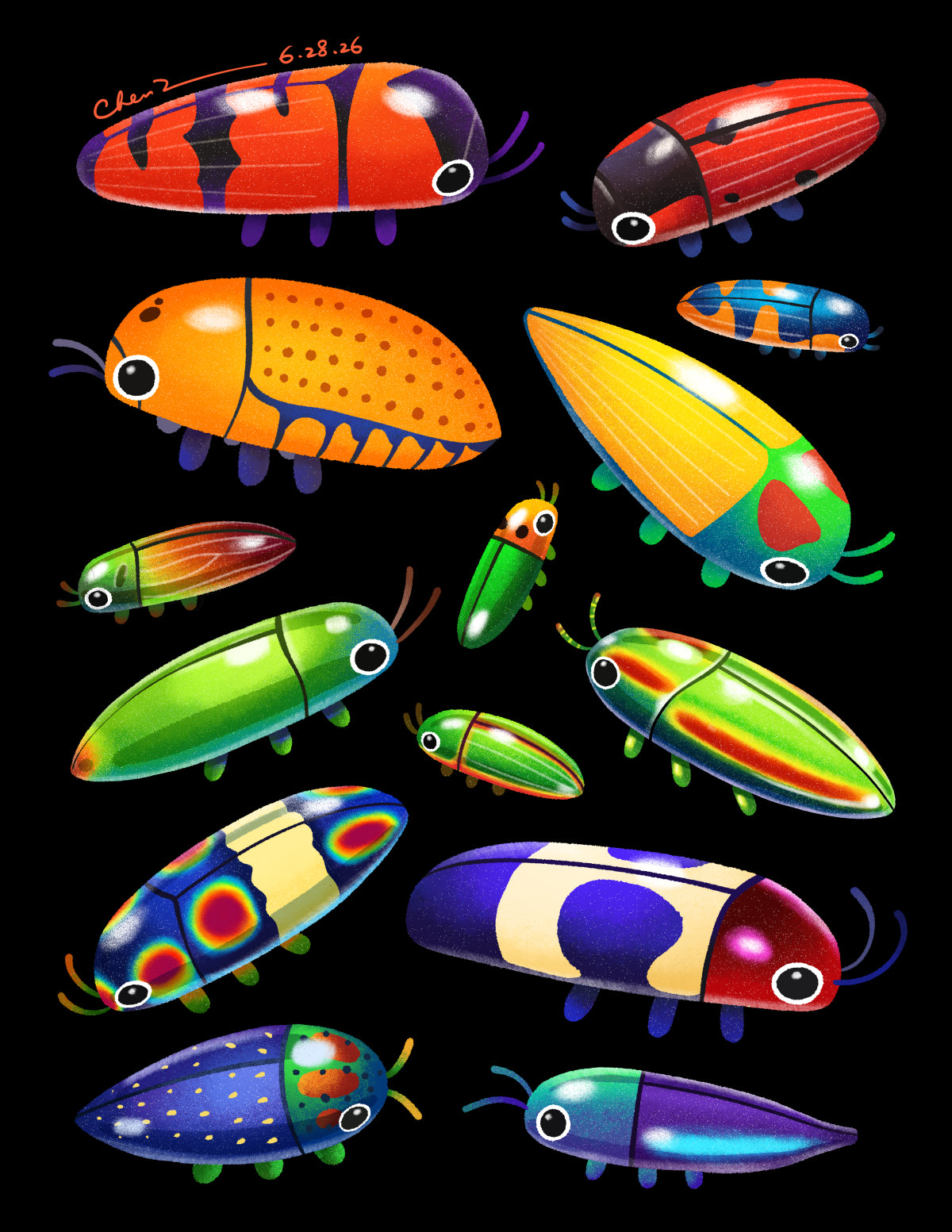 Jewel beetle print