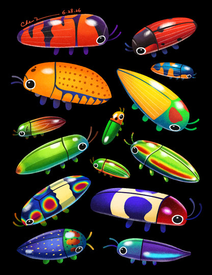 Jewel beetle print